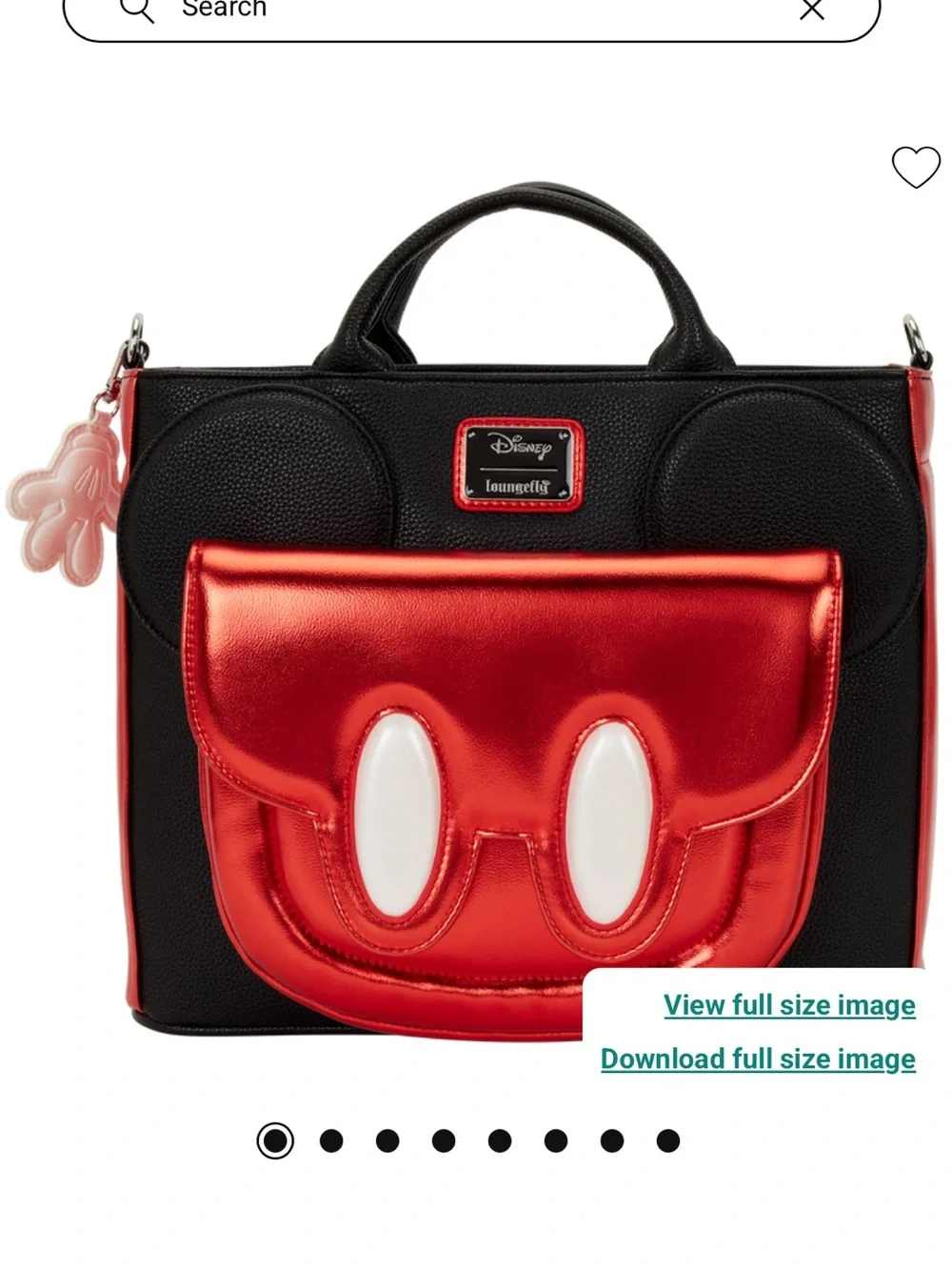 Loungefly Mickey Mouse Exclusive Convertible Backpack/Tote Crossbody Bag & Walle